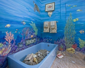 Bathroom wall paintings