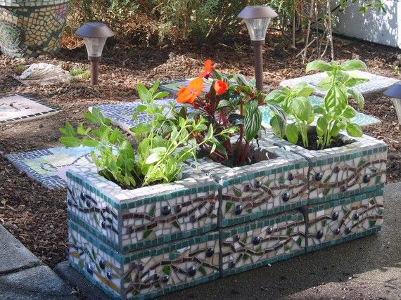 cinder block eclectic outdoor pots and planters 