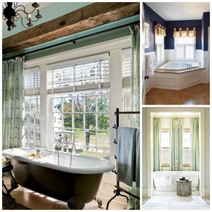 colors for bathroom window treatments