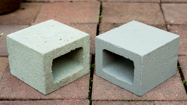 concrete cinder blocks garden