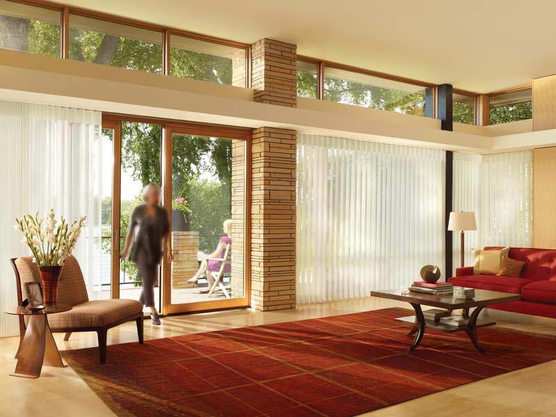 window treatments for sliding glass doors in living room